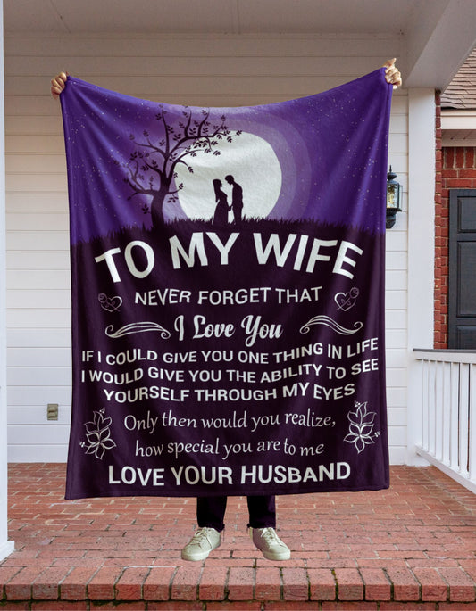 To My Wife Plush Fleece Throw Blanket - Gifts We Have