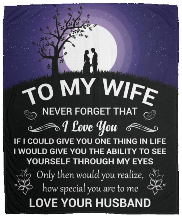 To My Wife Plush Fleece Throw Blanket - Gifts We Have