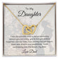 To My Daughter | Your Journey Has Begun Interlocking Heart Necklace