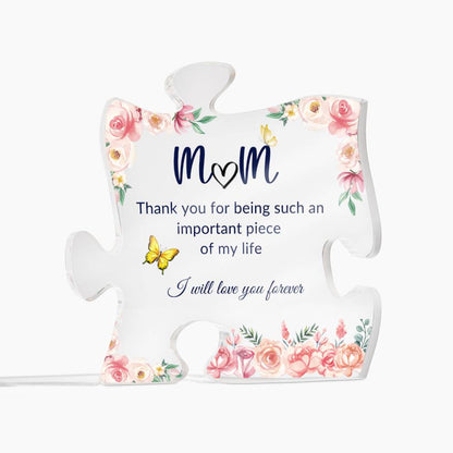 Thank you Mom Acrylic Puzzle Plaque