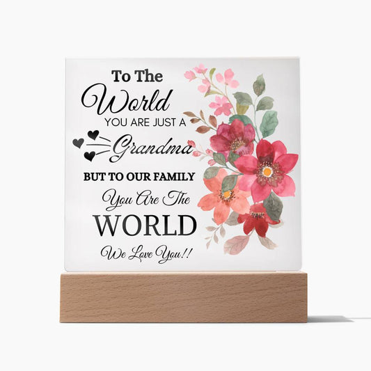 To  The World You Are Just A Grandma Plaque - Gifts We Have