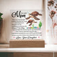 Mom - Sea Turtle  Square Acrylic Plaque